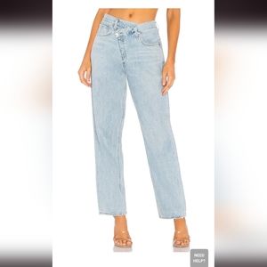 Agolde Asymmetric Straight Leg Denim